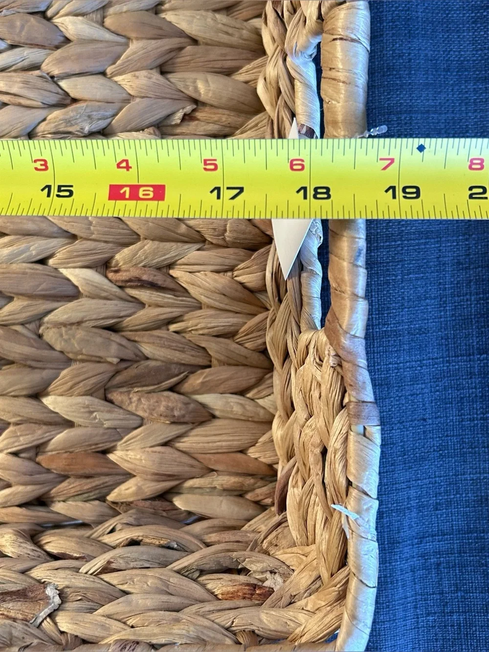 NTW HARRY & DAVID Sturdy Water Hyacinth Woven Storage Tray Basket #0701261
